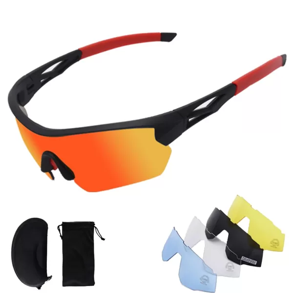 ZNBIOINA Polarizētās Sporta Saules Brilles ar 5 Maināmiem Objektīviem (G02)