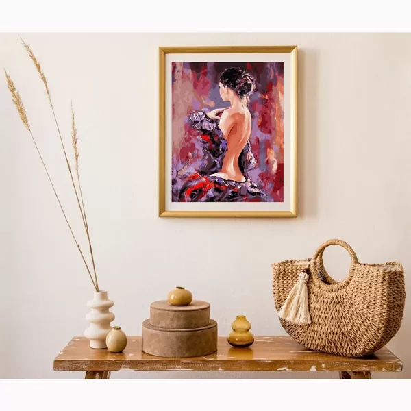 LukFuN glezna pēc numuriem, DIY eļļas gleznu krāsu komplekts, 16 x 20 collas (Dāmas glezna, bez rāmja)